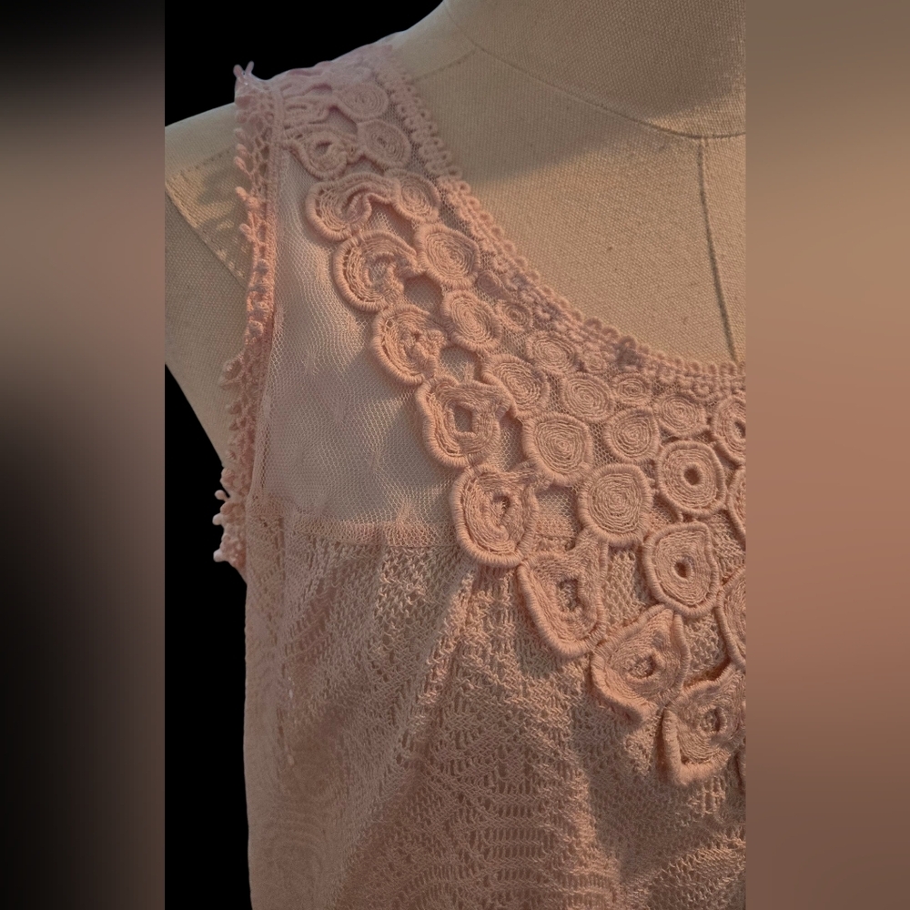NWT RARE Risøe Be Beautiful Pink Crochet Shift Dress - Picture 5 of 16
